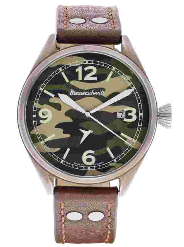 Messerschmitt ME-43ARMY Herrenuhr für Flieger Vintage Camouflage-Muster 
