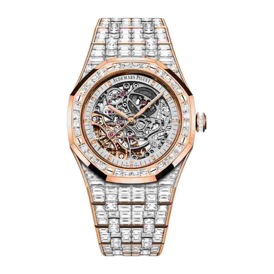 Audemars Piguet Royal Oak Double Balance Wheel Openworked
                           
                                 15417OR.ZZ.1267OR.01.A Double Balance Wheel Openworked Baguette Bezel