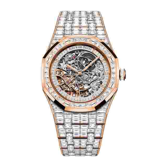 Audemars Piguet Royal Oak Double Balance Wheel Openworked
                           
                                 15417OR.ZZ.1267OR.01.A Double Balance Wheel Openworked Baguette Bezel