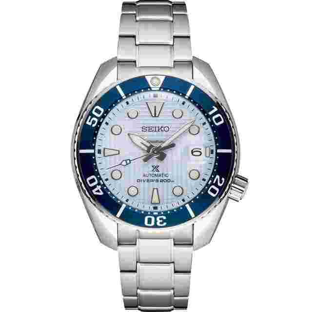 Seiko Prospex
                           
                                 Sumo Ice Blue Dial 200M Divers Men's Watch SPB179