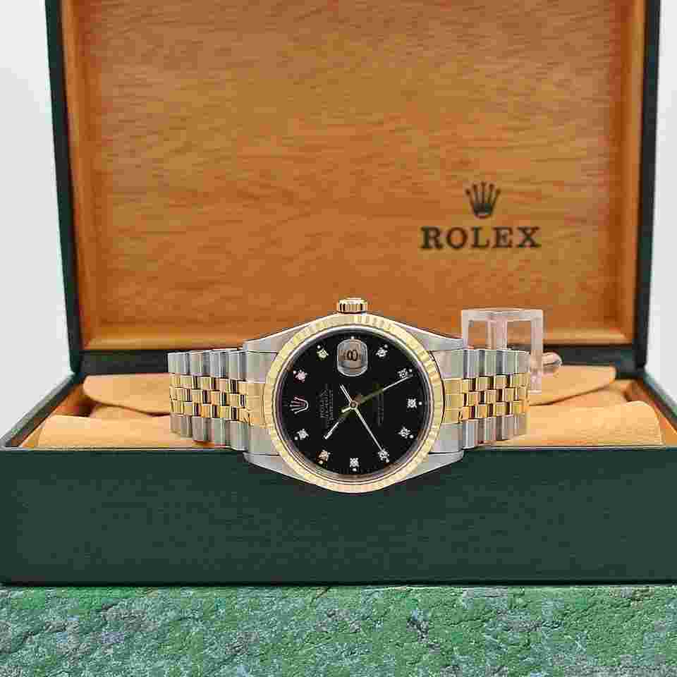 Rolex Datejust 36
ref. 16233 Black Diamonds Dial - Jubilee Bracelet - Full Set