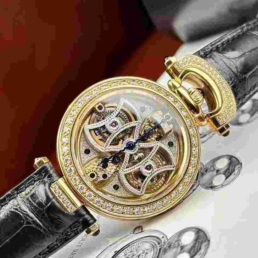 Bovet Limited edition of 1 rose gold tourbillon diamond watch 38MM