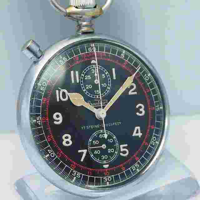 Hanhart
                           
                                 Taschen Chronograph "Tele-Tachymeter" Cal. 41 Vintage Rarität