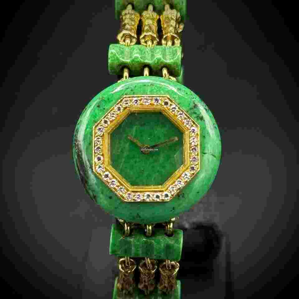 Boucheron
                           
                                 Vintage Bamboo Anyolite Diamonds 18K Yellow Gold France 1970s