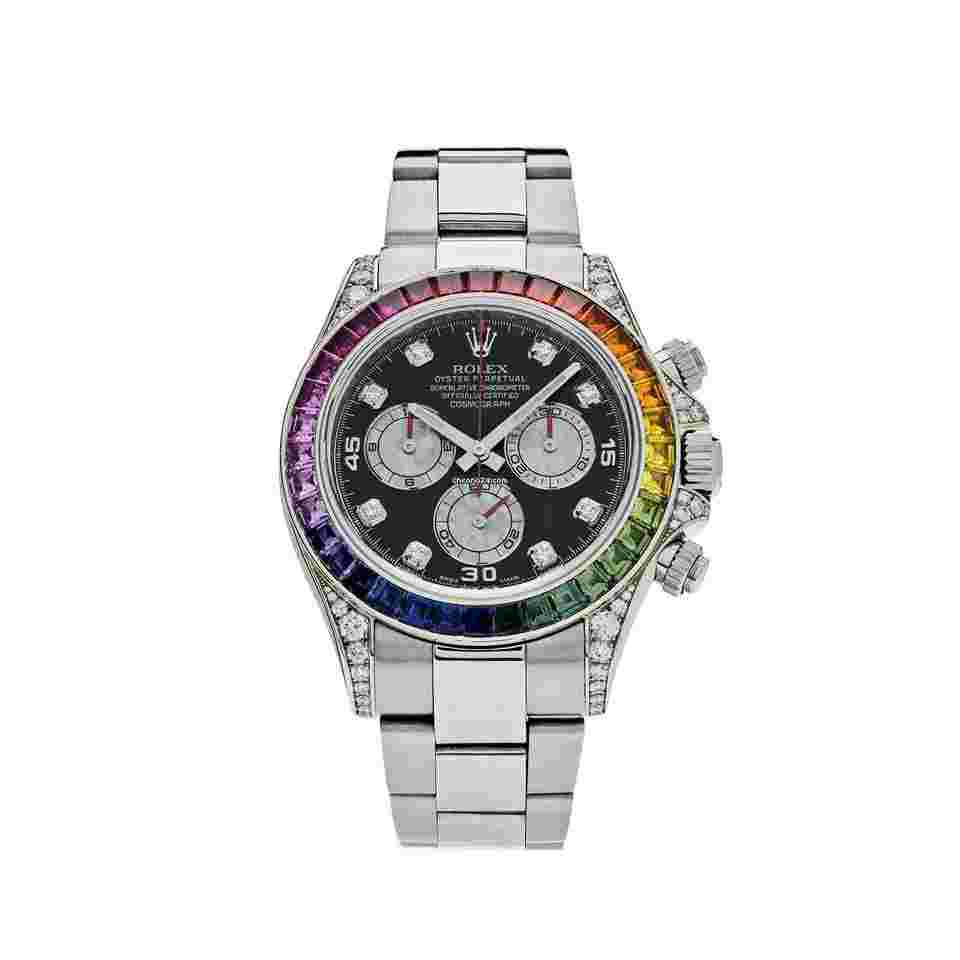 Rolex Daytona
116599RBOW 'Rainbow' White Gold Black Diamond Dial Sapphire Bezel