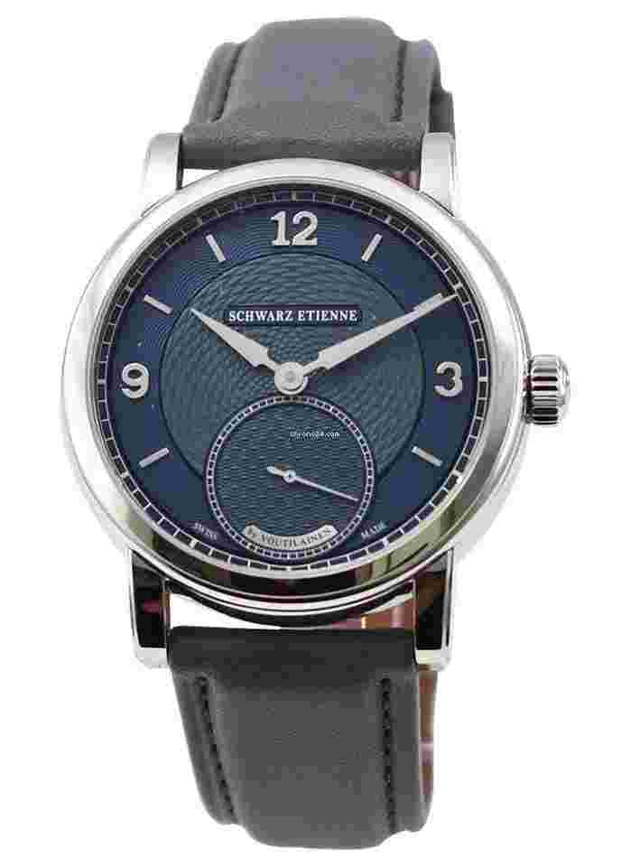 Schwarz Etienne
                           
                                 Roma Synergy 39mm in Steel - Limited to 50pcs on Blue Grey Leather Strap with Royal Blue Dial