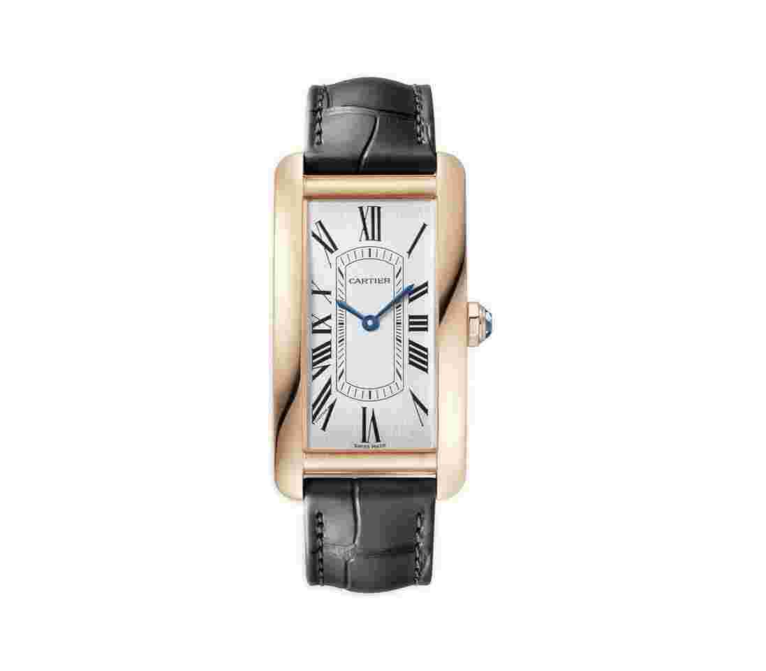 Cartier Tank Américaine
                           
                                 24mm Tank Americaine 18k Rose Gold Silver Dial