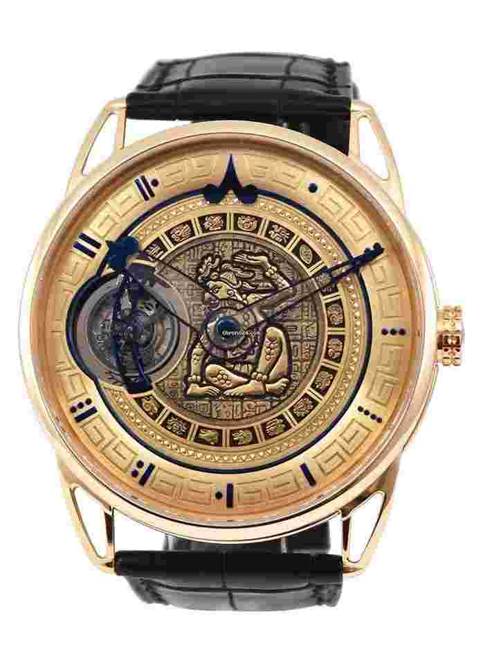 De Bethune DB25
                           
                                 Maya Tourbillon in Rose Gold with Gold Hand Engraved Dial with Mayan Hieroglyhics - Limited to 3 pcs