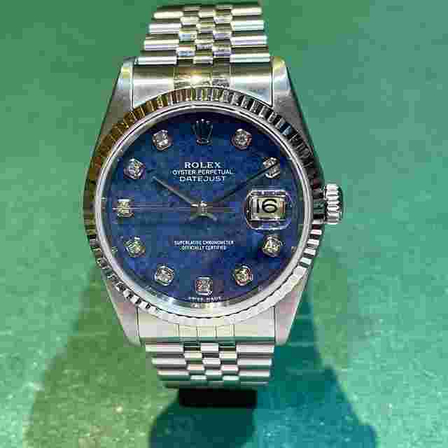 Rolex Datejust 36
                           
                                 16234 Oyster Perpetual SS Datejust Sodalite Dial with Guarantee Paper