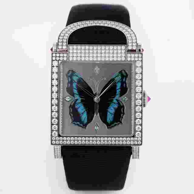 DeLaneau
                           
                                 Dôme Papillon | REF. ADO3R001 WG PA002 | Piece Unique | 18k White Gold | Box and Papers | RRP £70,300