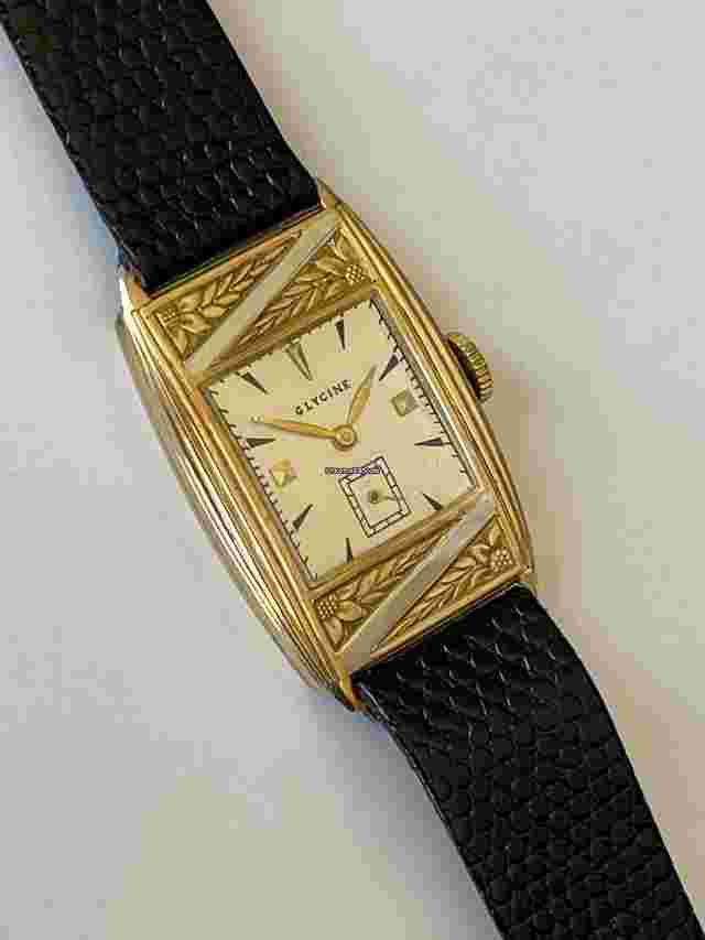 Glycine
                           
                                 Solid 14K(585) Gold/Platinum Art Deco Rectangular Swiss Made