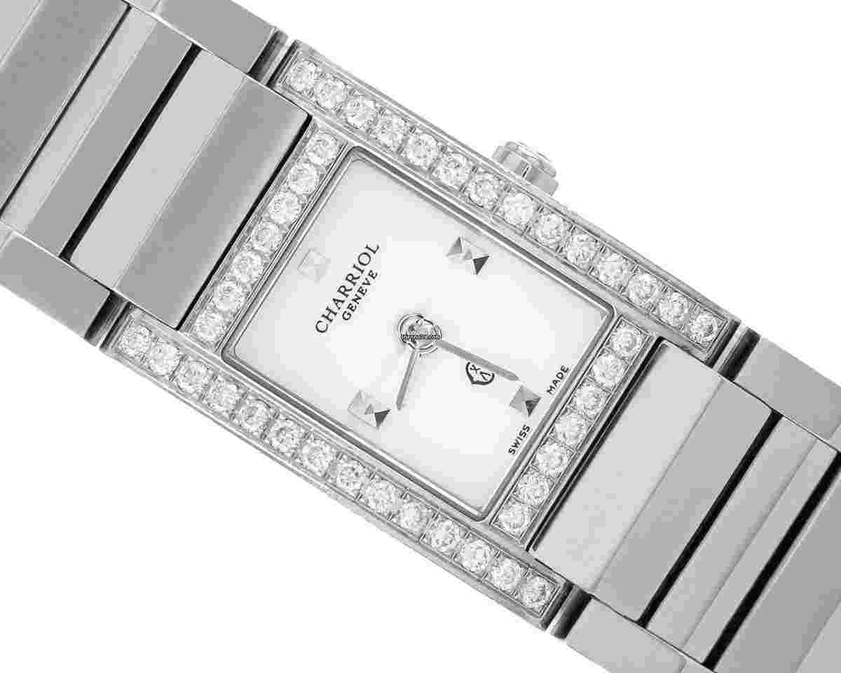 Charriol
                           
                                 Megeve Diamonds White Mop Pearl Dial Quartz Ref. 400864-1d