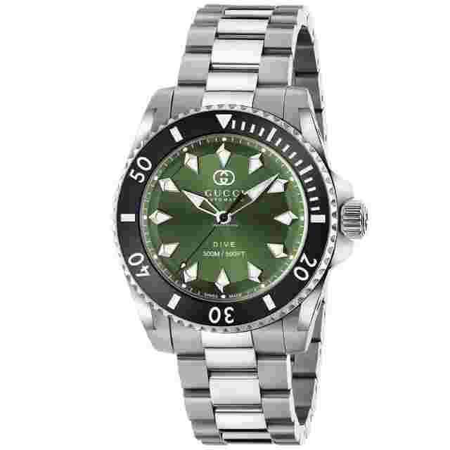 Gucci Dive
                           
                                 40 mm Stainless Steel 300 m Green Dial Ceramic Bezel YA136363