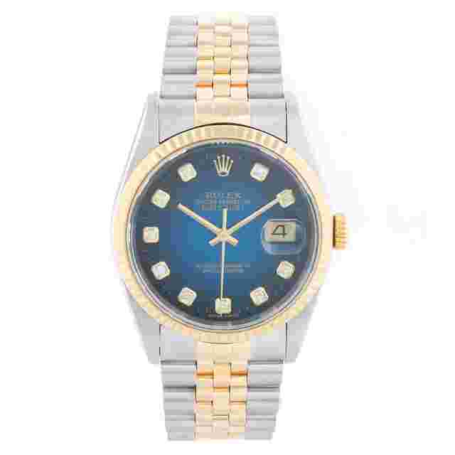 Rolex Datejust 36
                           
                                 Men's 2-Tone Watch Blue Vignette Dial 16233