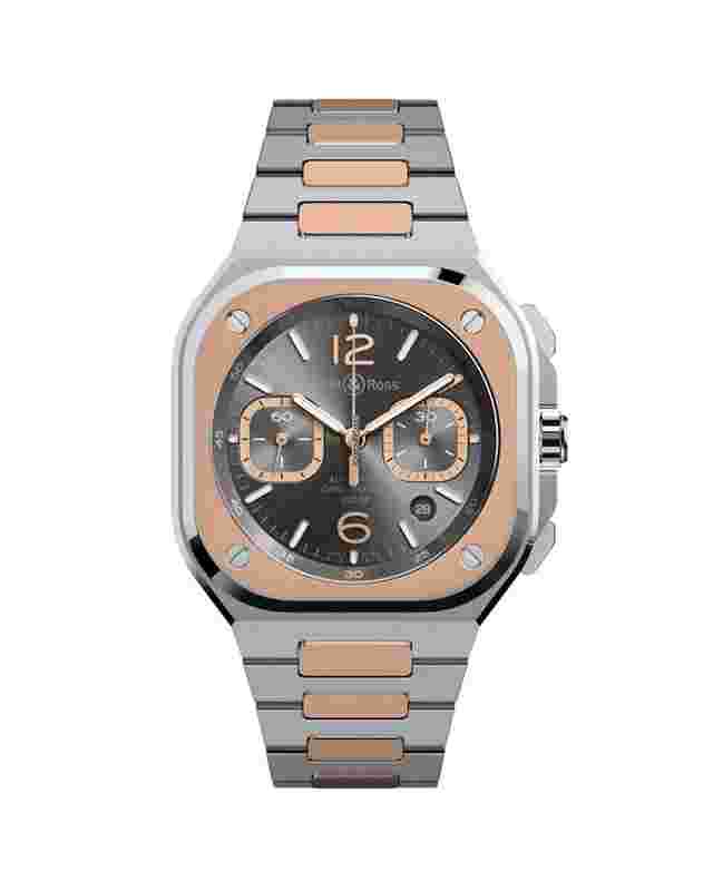 Bell & Ross BR 05
                           
                                 Chrono Grey Steel & Gold NEW UNWORN