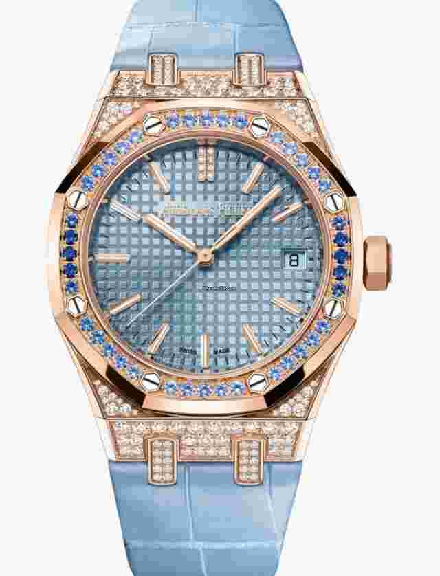 Audemars Piguet Royal Oak
                           
                                 2024/2025 Unworn Blue Sapphire Bezel 37mm Rose Gold Royal Oak