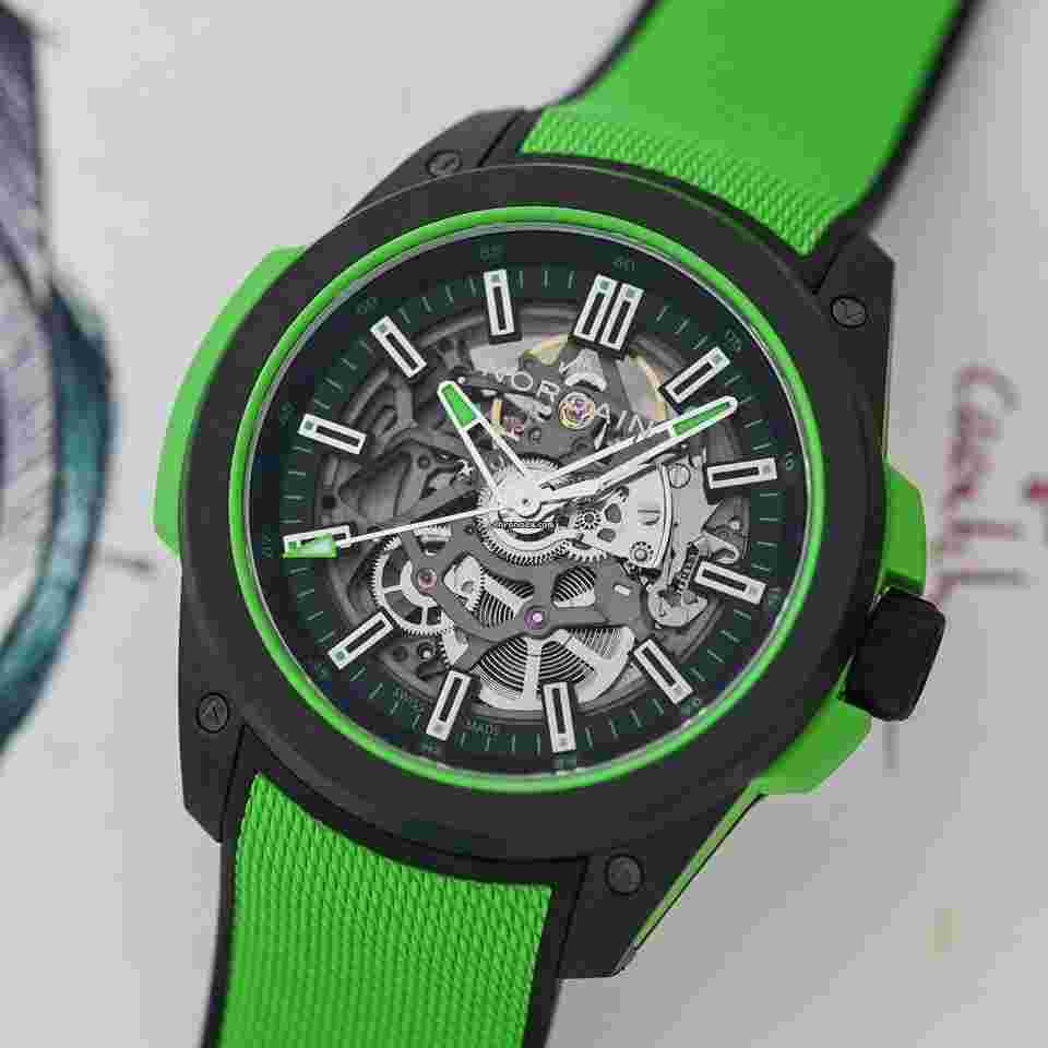 Norqain
NEW 2025 Wild One Skeleton Gecko Green 42mm NNQ3000QBE2AS/B014