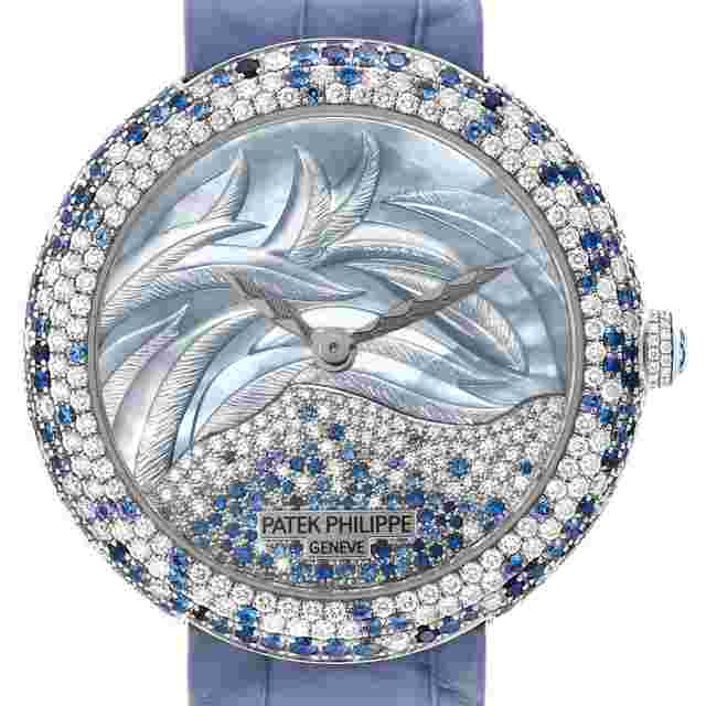 Patek Philippe Calatrava
                           
                                 Haute Joaillerie White Gold Mother of Pearl Diamond Sapphire Ladies Watch 4899