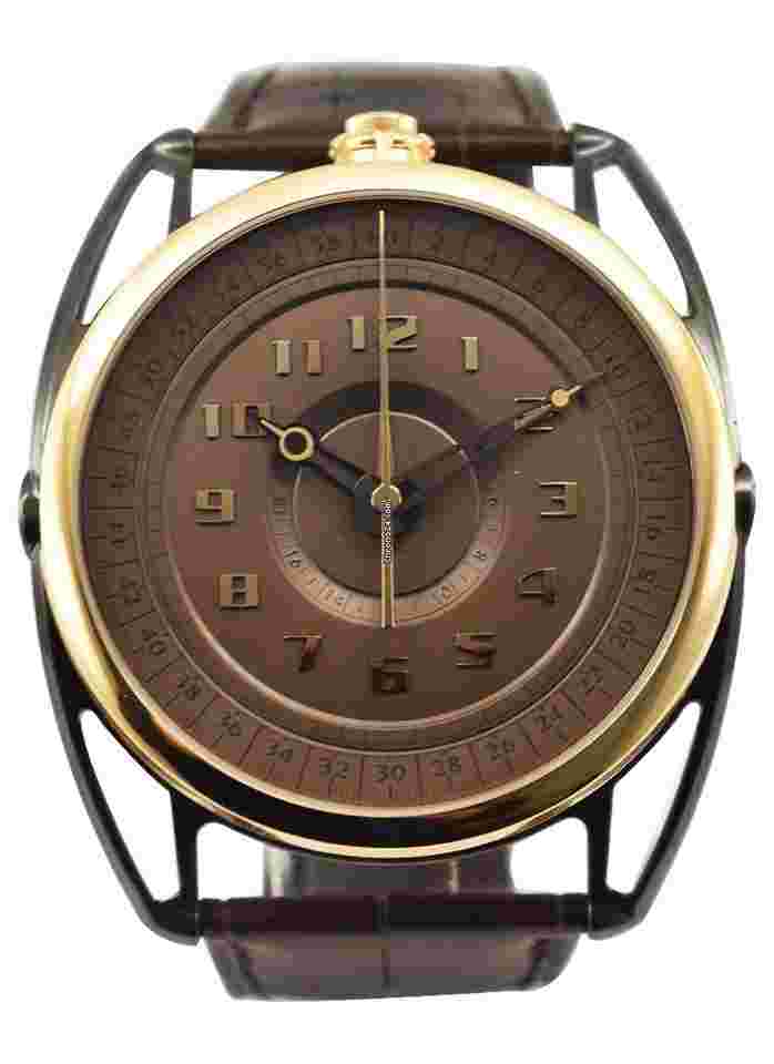 De Bethune DB28
                           
                                 Maxichrono in Rose Gold and Zirconium - Piece Unique on Brown Leather Strap with Brown Dial