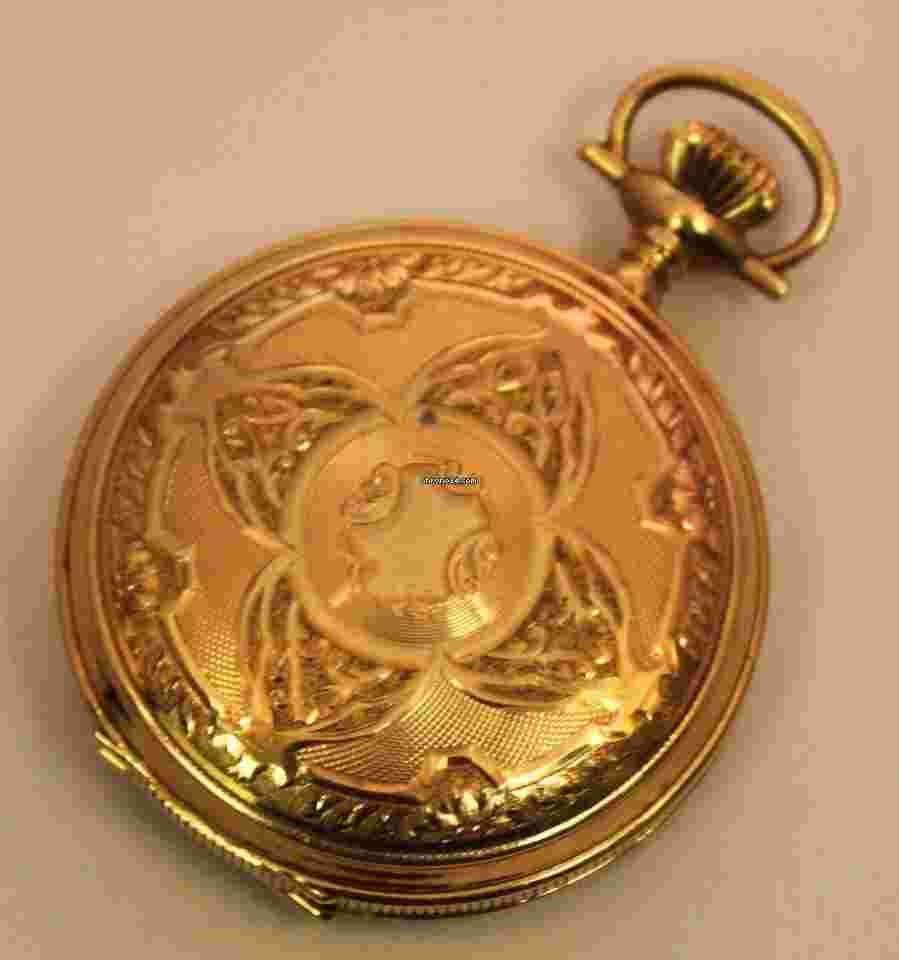 Waltham
                           
                                 14k Solid Yellow Gold 33mm Hunter Pocket-watch 31 Grams