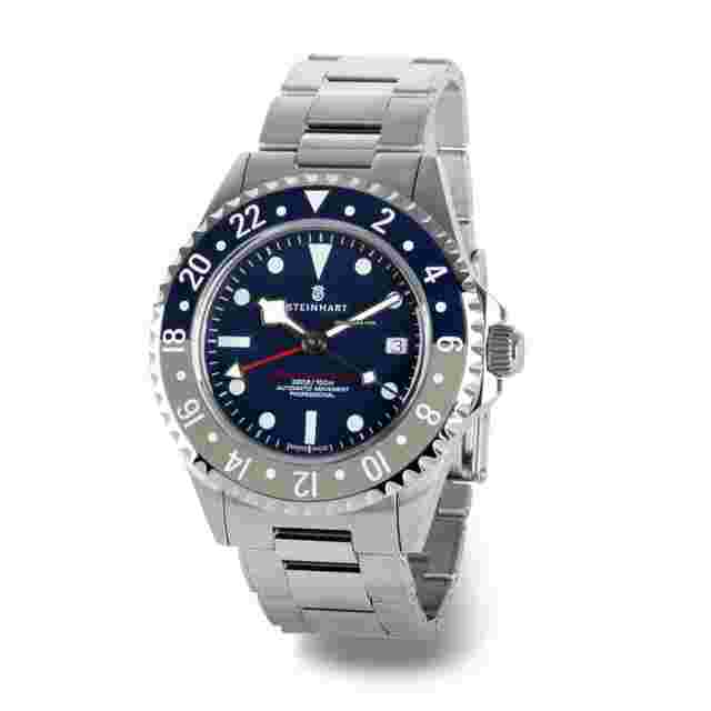 Steinhart
                           
                                 Ocean 3 GMT Blue-Grey Ceramic 42mm Auto Men Watch SW330-2 elabore 103-1327