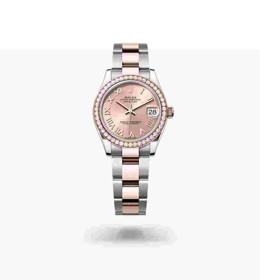 Rolex Datejust 31
                           
                                 NEW 2024 Sundust Pink Roman Dial Diamond Bezel Two Tone Rose Gold Oyster