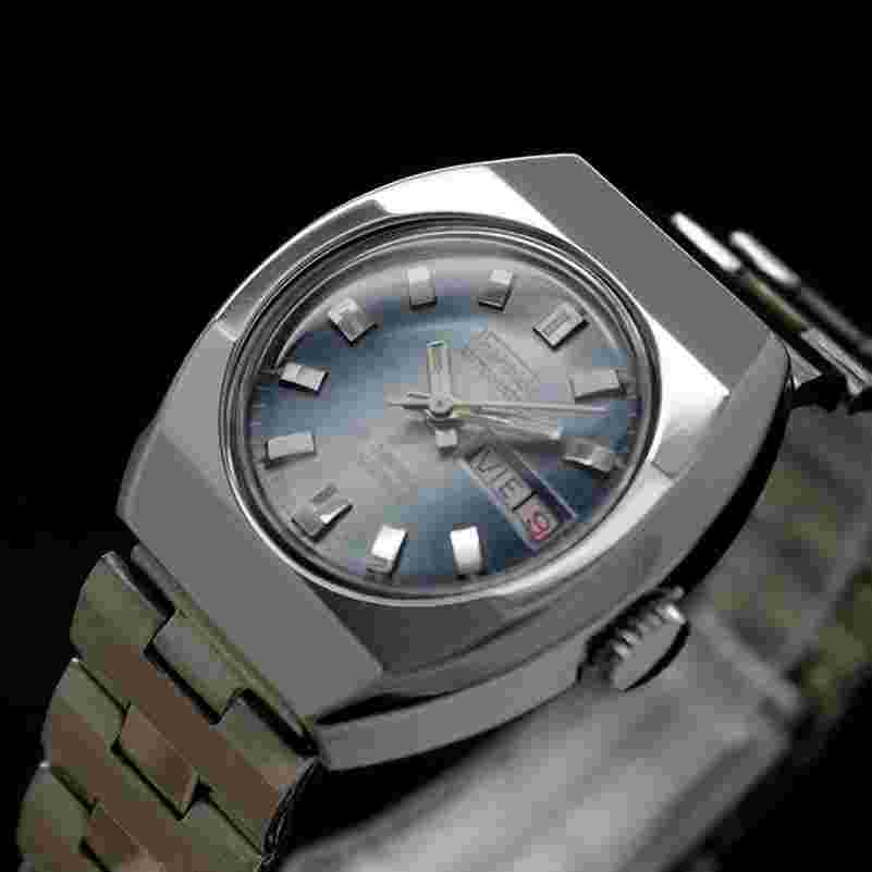 Thermidor New Old Stock Ladies' automatic vintage ETA 21J blue dial NOS SERVICED WARRANTY