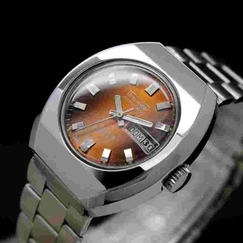 Thermidor New Old Stock Ladies' automatic vintage ETA 21J Orange dial NOS SERVICED WARRANTY