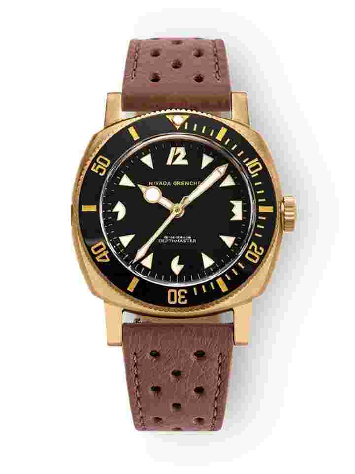 Nivada
                           
                                 IN STOCK - Depthmaster Bronze 14123A - Brown Racing Strap - Nivada Grenchen AD