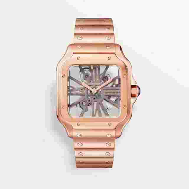 Cartier Santos
                           
                                 2025 UNWORN COMPLETE BEST PRICE Santos De Cartier Skeleton 39.8 mm