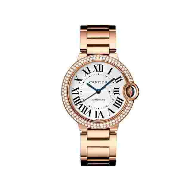 Cartier Ballon Bleu 36mm
                           
                                 Rose Gold Diamond Ladies Watch NEW UNWORN