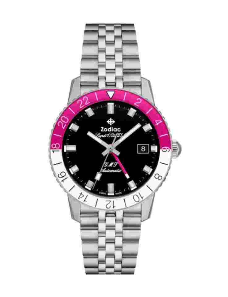 Zodiac
ZO9416 GMT Summer Newness Steel 40 mm Black Dial Automatic Men's Watch