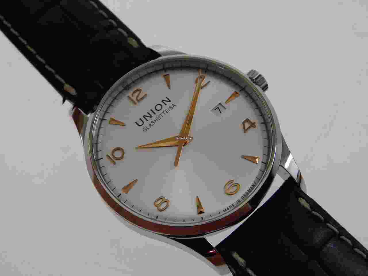 Union Glashütte Noramis Date
                           
                                 mit Datum Automatik Krokoband 40 mm Full Set wie Neu
