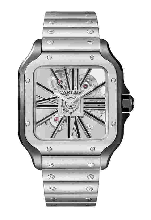 Cartier Santos
                           
                                 de Cartier Large Model Skeleton Stainless Steel Men’s Watch WHSA0027