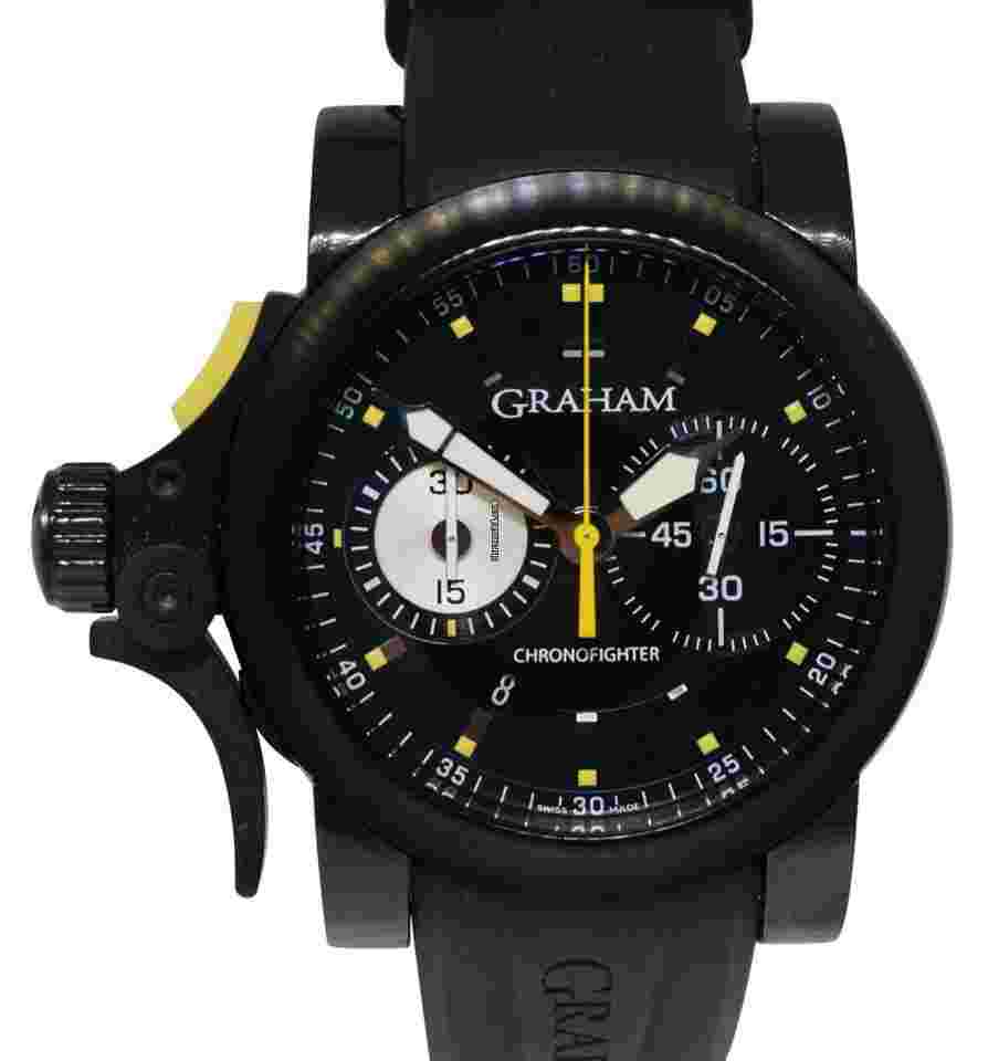Graham Chronofighter R.A.C.
NOS Graham Chronofighter RAC Trigger Black Dial 46mm Watch B/P 2TRAB.B01A