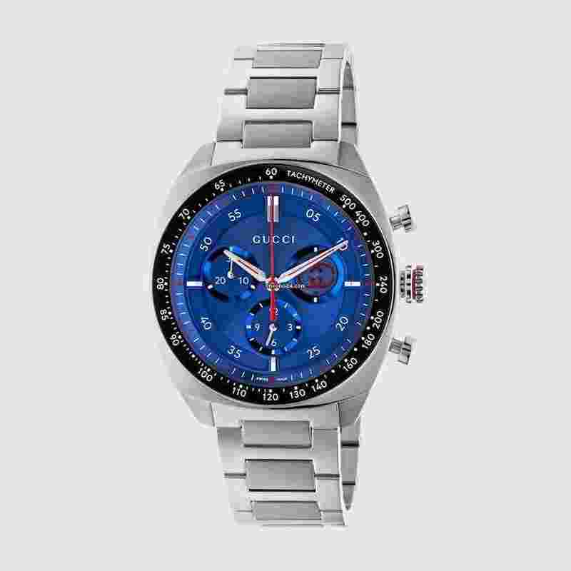 Gucci
Interlocking Chronograph Quartz 41mm Blue Dial Watch YA142317