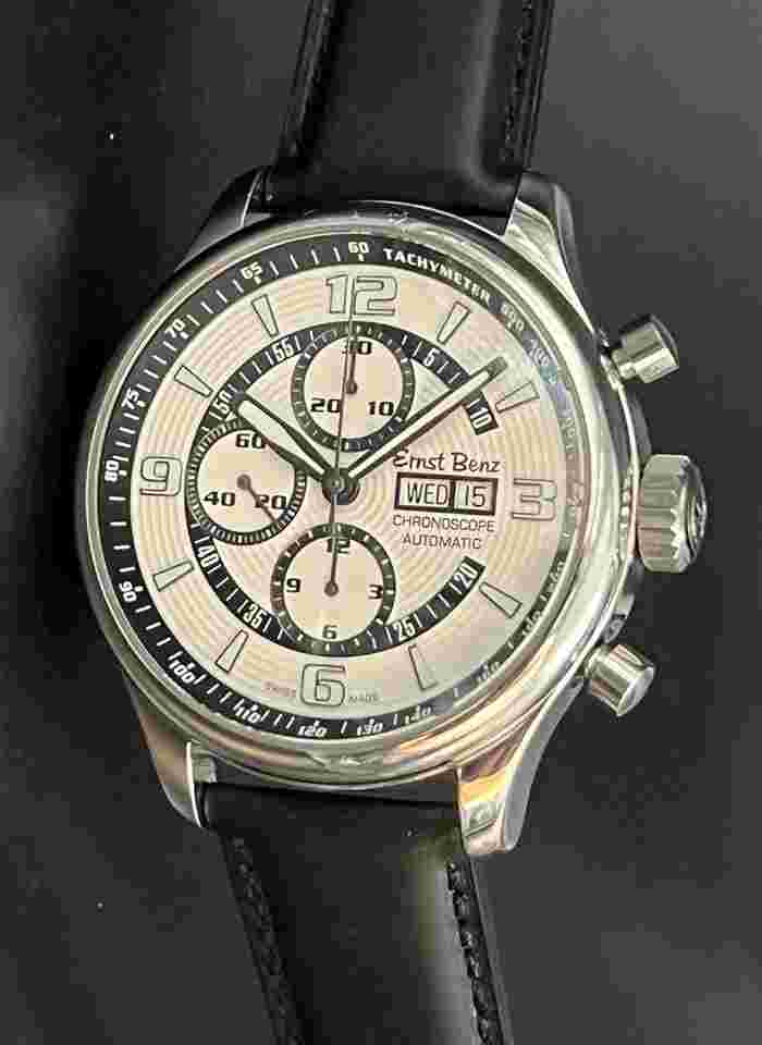Ernst Benz Chronoscope 47mm day date Propeller hands