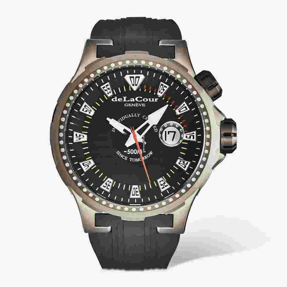 DeLaCour
                           
                                 'Promess' Deep Diver Titanium Men's Automatic Watch