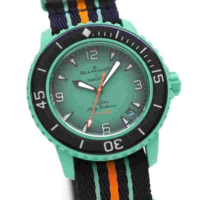 Swatch Scuba Fifty Fathoms
                           
                                 Blancpain Scuba Fifty Fathoms Indian Ocean Ref. SO35I100 Warranty dated September 2023