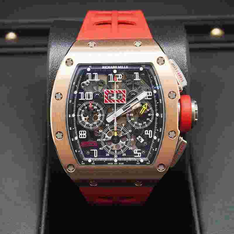 Richard Mille RM 011
RM11-FM Felipe Massa Chronograph Rose Gold 50mm Openworked Dial