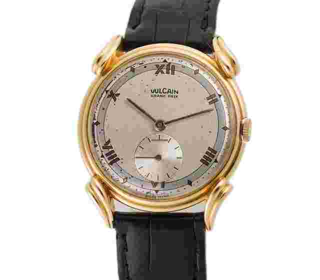 Vulcain
                           
                                 Grand Prix 34mm Vintage 18k Rose Gold Mechanical Dress Watch