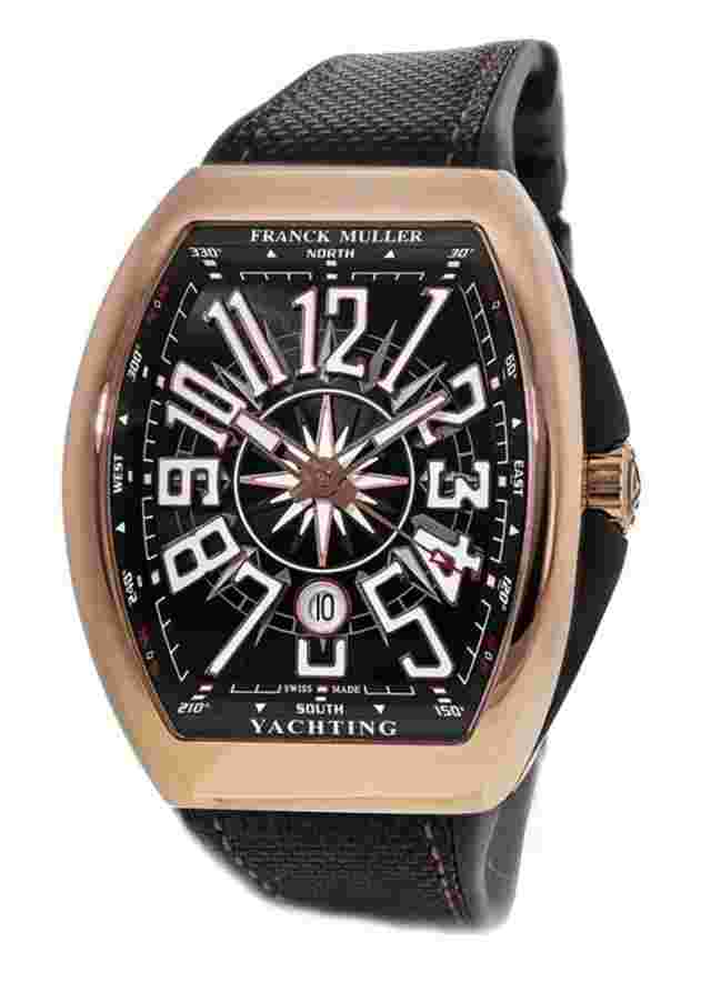 Franck Muller Vanguard
                           
                                 Yachting 45 mm 18K Rose Gold - Black Dial - Rubber Strap 45SCYACHTGLD