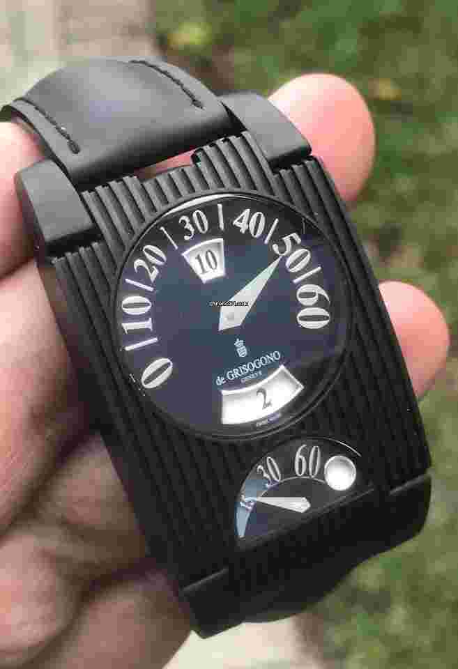 De Grisogono
FG One Retrograde Jump Hour GMT Swiss Automatic PVD Stainless Steel