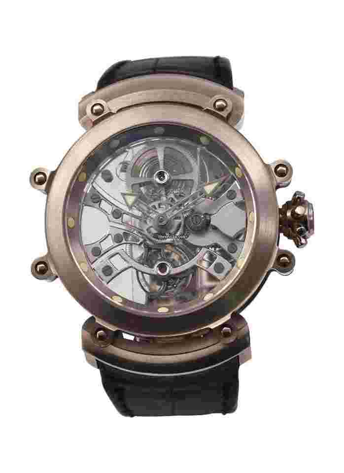 Bulgari Bulgari
                           
                                 Gerald Genta Tourbillon Sapphire in White Gold - Limited to 25 Pieces on Black Crocodile Leather Strap with Skeleton Dial