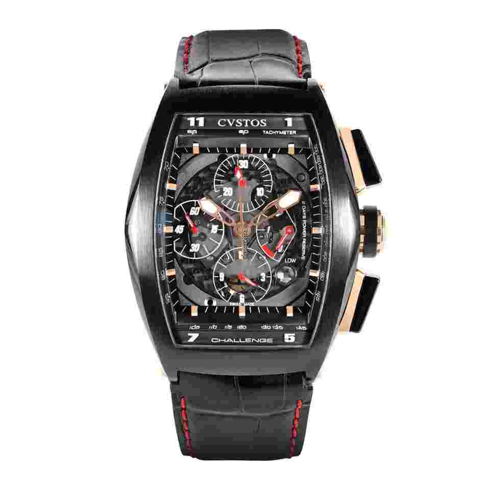 Cvstos Challenge
Black Steel Chronograph Skeleton Dial 53 mm