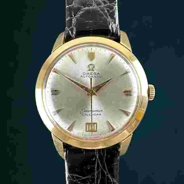 Omega Seamaster
                           
                                 Vintage Omega Seamaster Calendar Bumper 18k Solid Yellow Gold 34mm - 1950