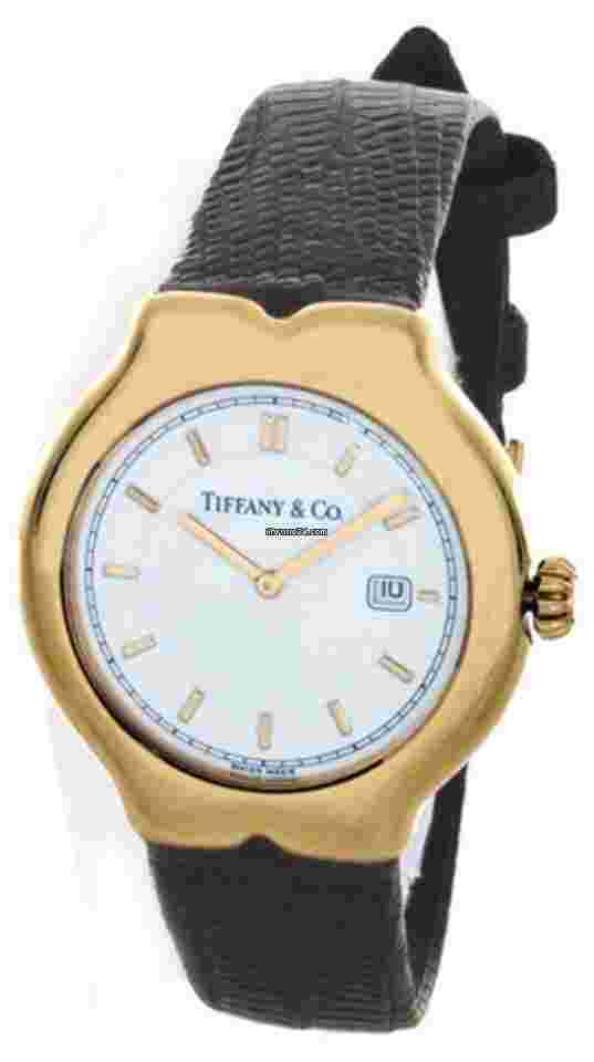 Tiffany
& Co Tesoro Unisex White Dial Brown Band Swiss Quartz Watch