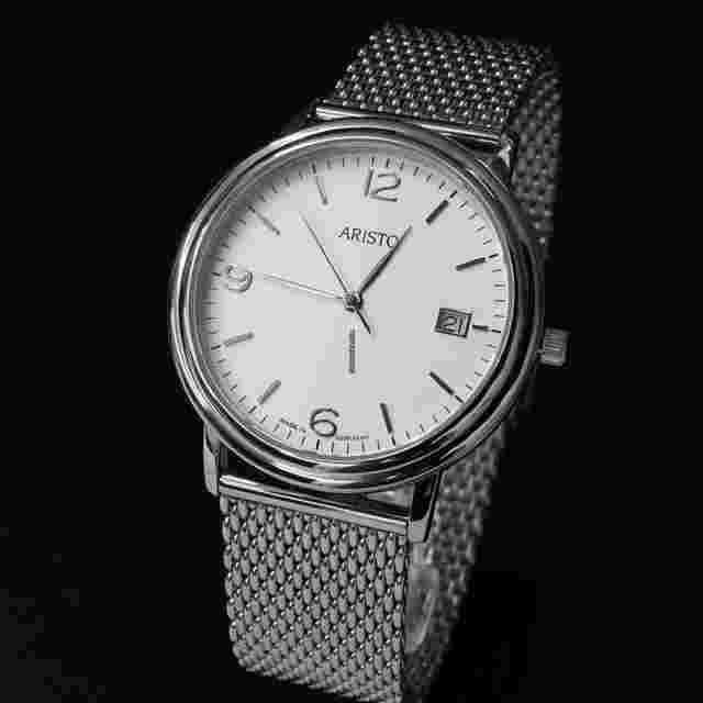 Aristo
                           
                                 German watch 38mm RONDA715 Swiss quartz 4H200-Sapphire Millanese BR