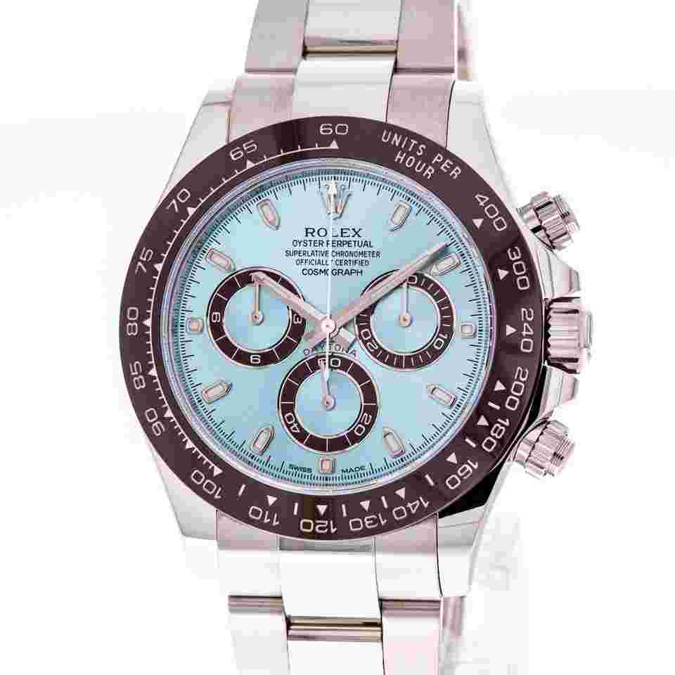 Rolex Daytona
                           
                                 40 Platinum Ice Blue 116506 like NEW 2018 Full Set