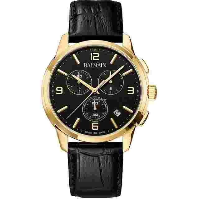 Balmain
                           
                                 Madrigal 42mm Chronograph Yellow Gold-Black Men's Watch B74803264